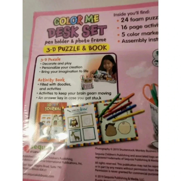 Creative 3D Coloring Puzzle & Book DIY Painting with 5 Color markers "Owl" - Picture 4 of 9